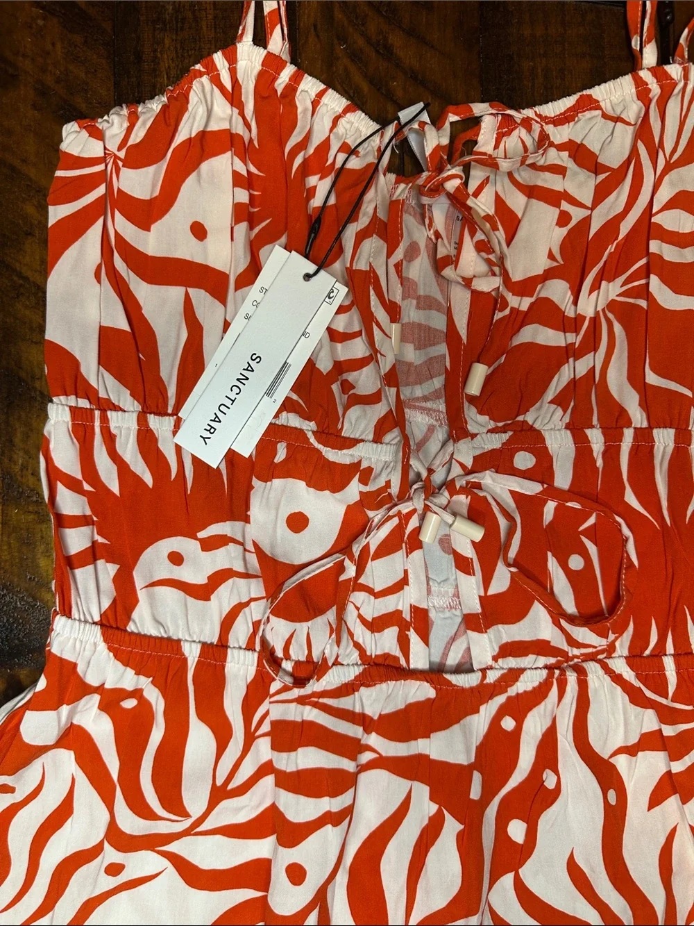 Sanctuary Women's Sol Searcher Mini Column Swim Cover Up Dress in NWT SZ Large